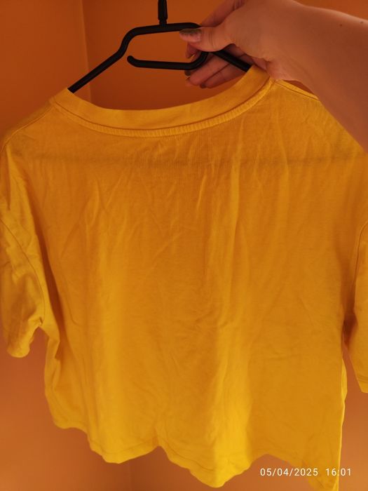 Tricou galben oversized