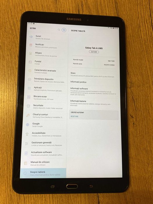 Tab Samsung A6 10,2  Wifi si 4G + Husa Tip Carte
