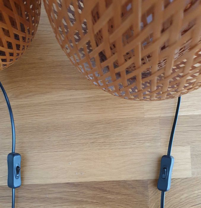 Lămpi IKEA BÖJA - bambus lucrat manual - ca noi - stare perfecta