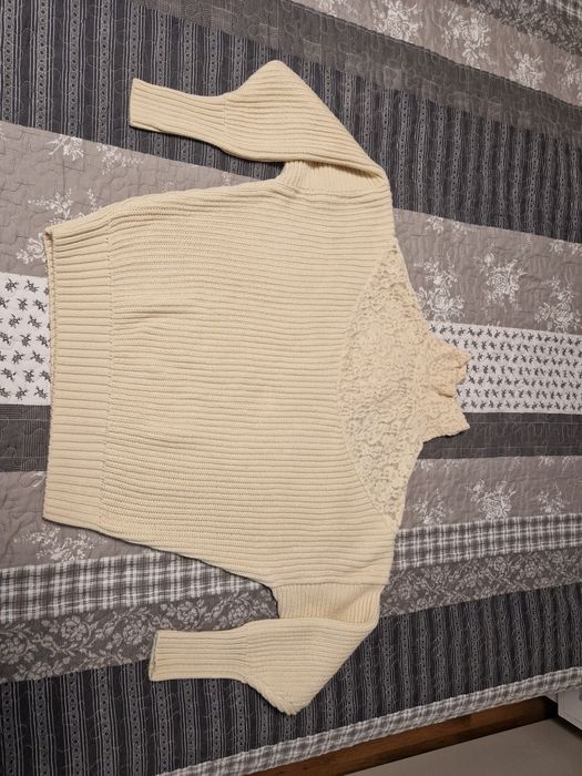 Pulover Zara S oversize bej