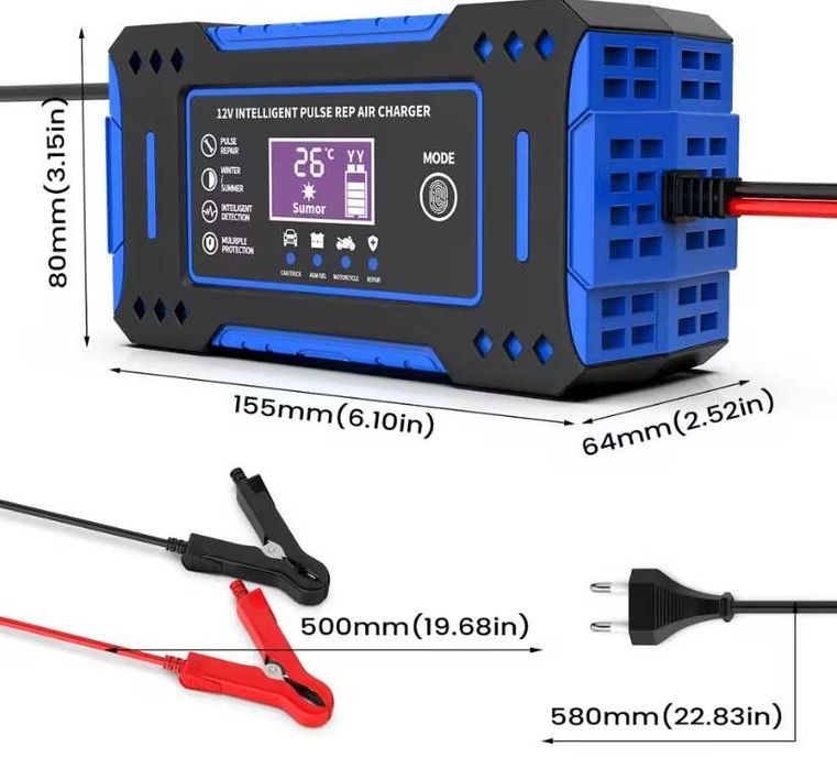 Интелигентно зарядно за акумулатори 12V