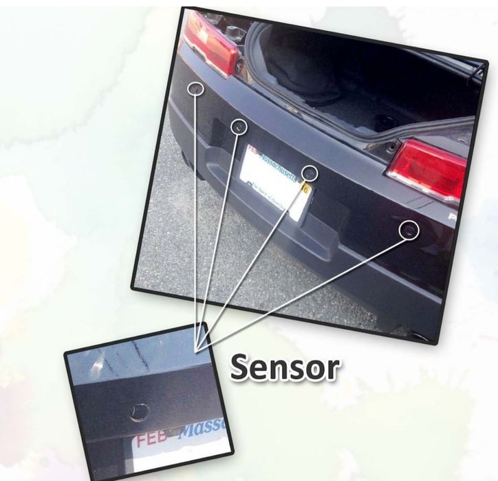 Set Senzori parcare auto detector parktronic display radar monitor 4 s