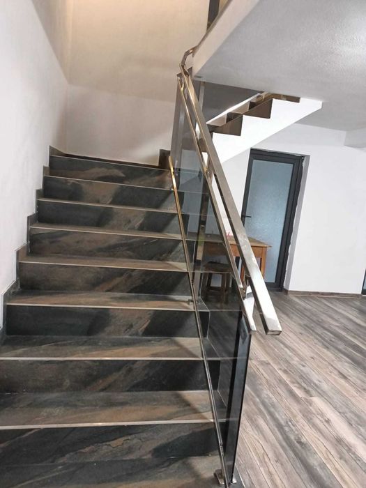 balustrade de inox cu sticla