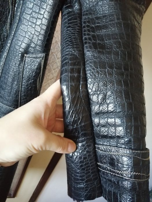 Кожух от естествена кожа и естествен косъм, палто