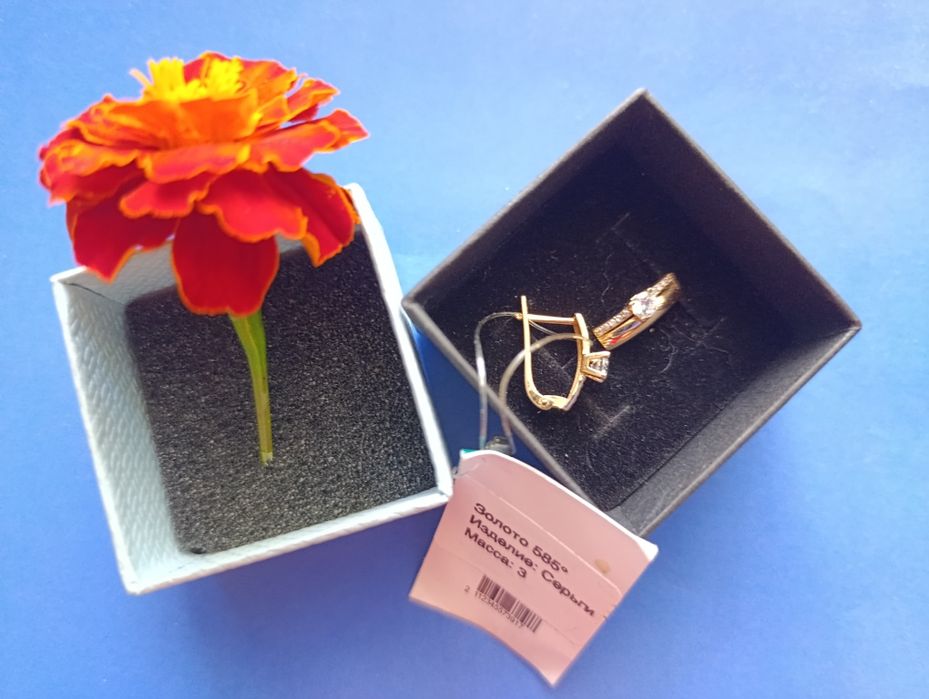 Серьги, золото 585 пробы, 3 г, ЗолотоРоссии