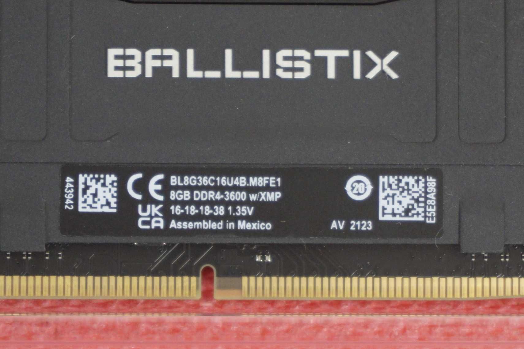 16GB (2x8) опция 4x8(32GB)/ DDR4 RAM Crucial Balistix 3600/16 вкл ДДС