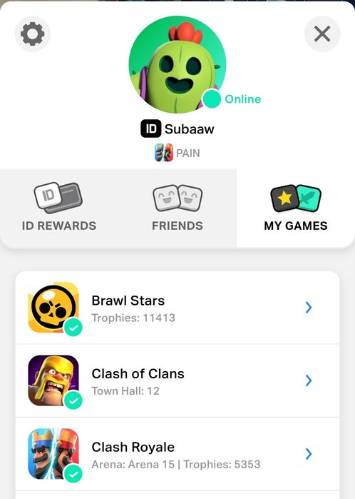 Аккаунт clash of clans, clash royale.