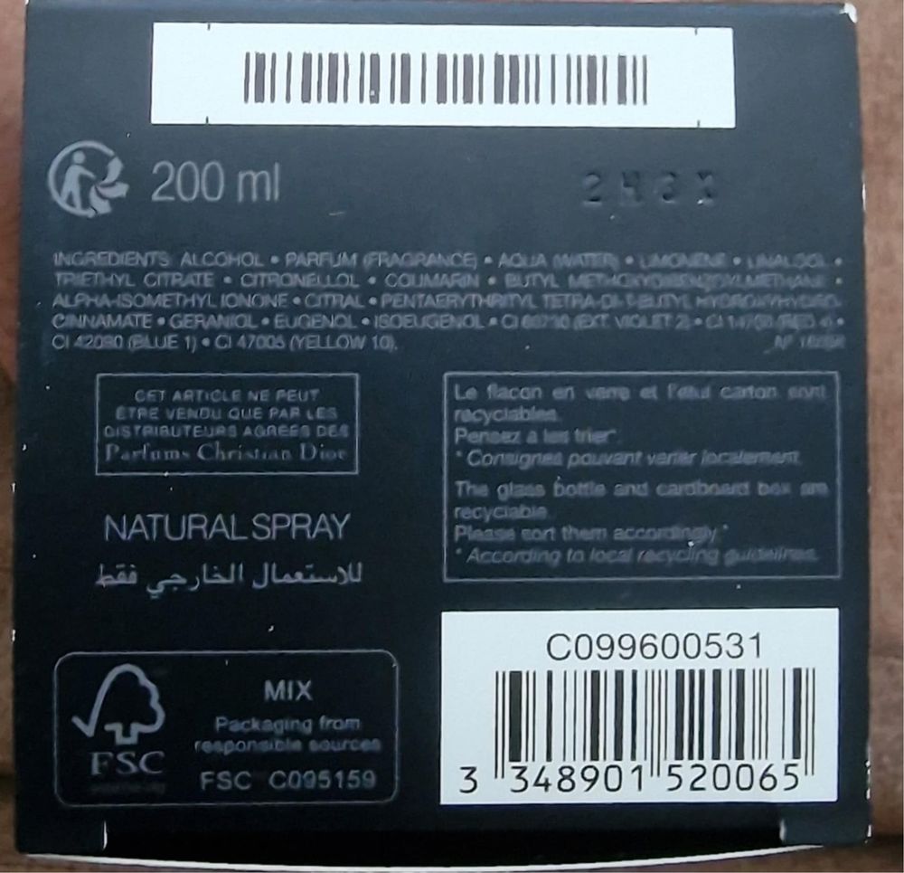 dior sauvage 200ml parfum
