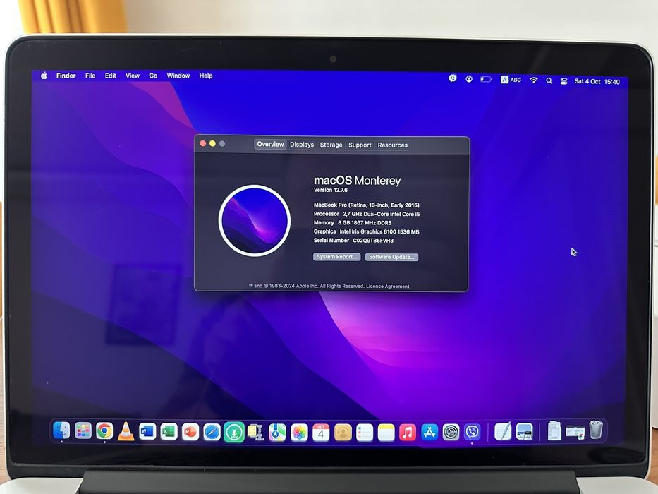 MacBook Pro Retina, 13.3" - 2015 г. + подарък Аpple magic mouse