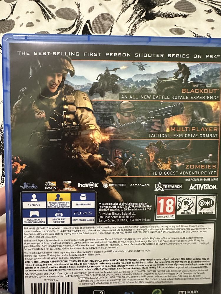 CALL OF DUTY BLACK OPS 4 игра/диск за плейстейшън