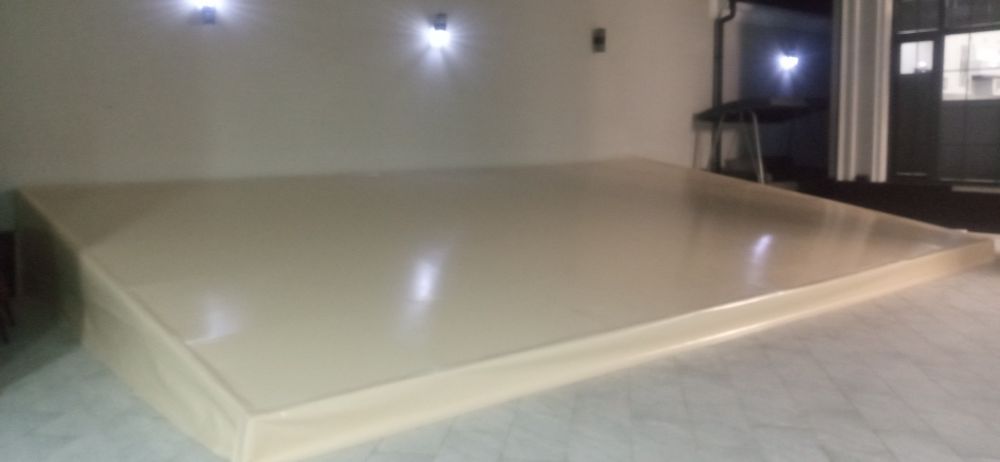 Баннер банер бассейн тент салафан соя сетка установка