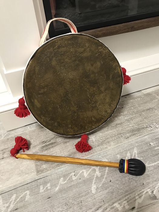 Toba ( doba) piele vita 26 cm, cu bat