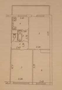 Срочно Продам 3х комн/3/4 Массив Феруза.2*