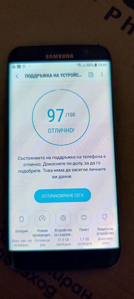 Samsung S7 edge с карта и зарядно