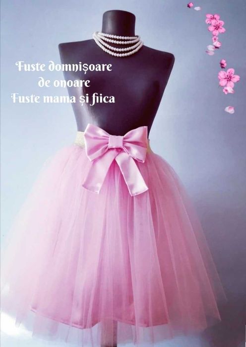 Fusta tulle roz prafuit fuste tull mama si fiica fuste tull tutu