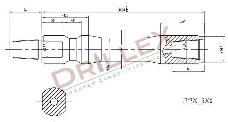 Prăjini de foraj Ditch Witch JT 1720/1720M1 3m