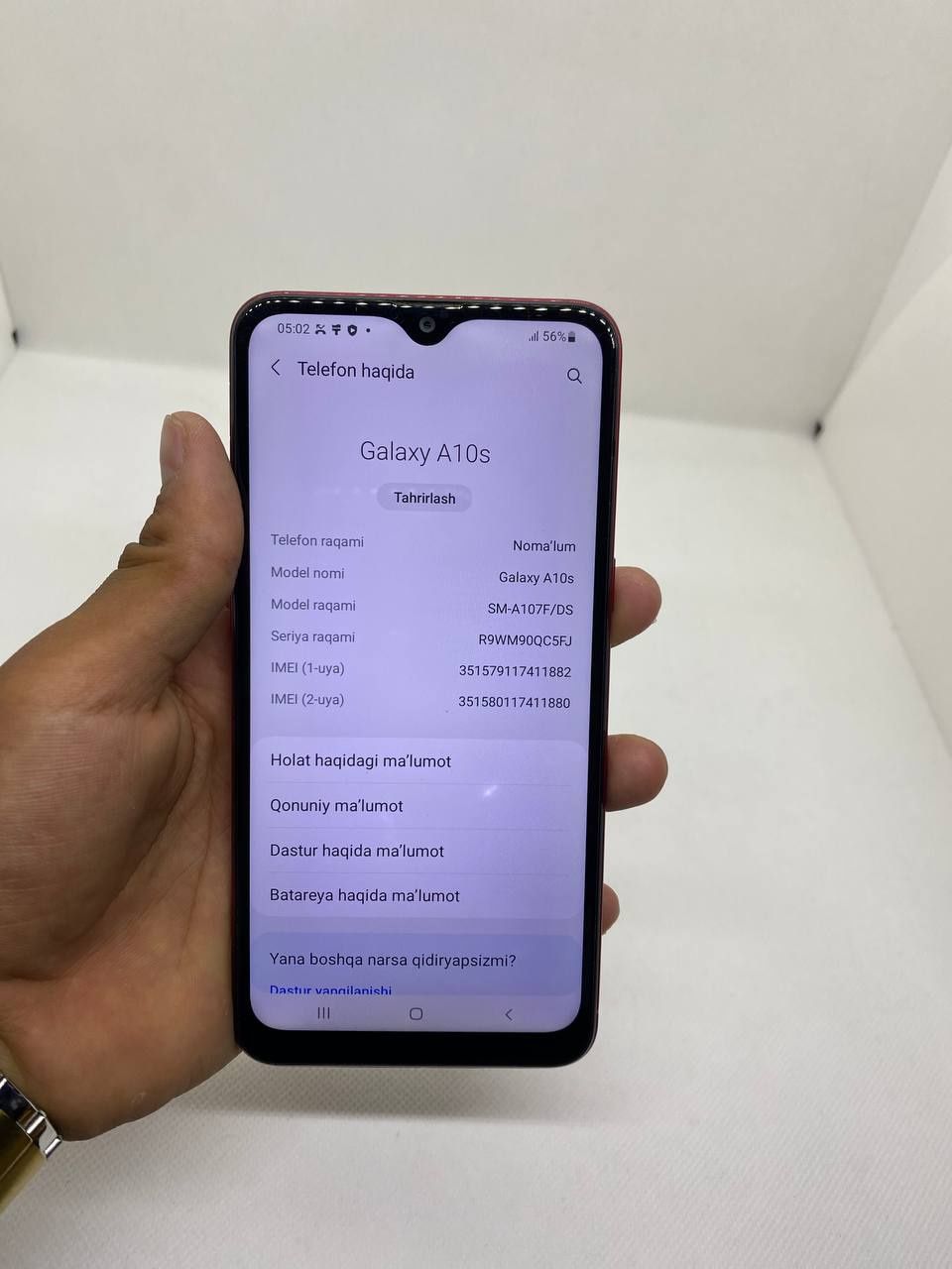 Samsung a10s sotiladi