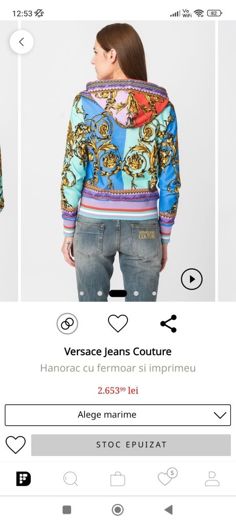 Hanorac original VERSACE JEANS COUTURE nou eticheta marimea M,L