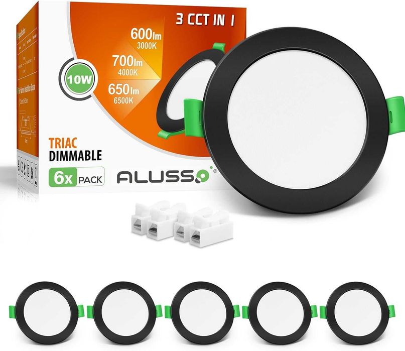 Bec Incastrat Spot LED ALUSSO,10W cu reglaj,135mm,pachet 6 buc,clasaF