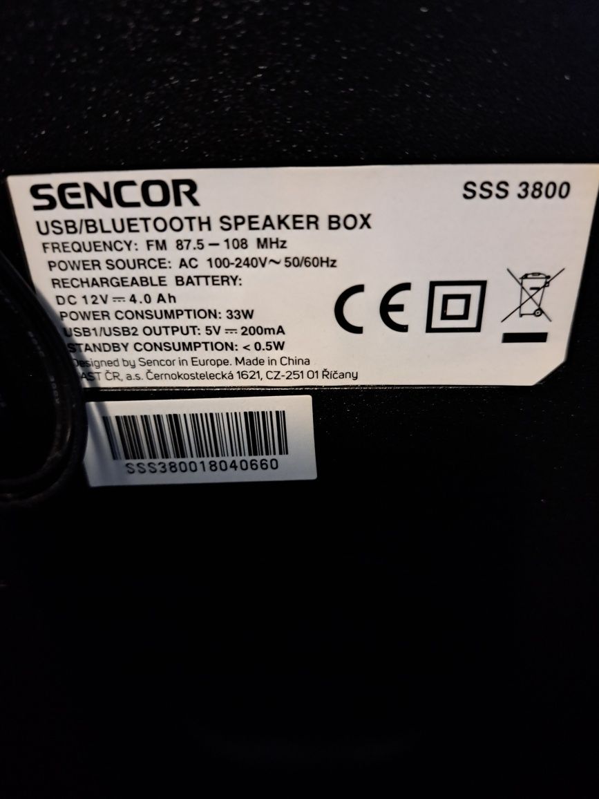 Boxa karaoke activa Sencor SSS 3800 Nu trimit.