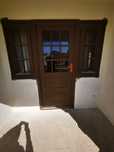 Tamplarie lemn brad lacuita interior și vopsita exterior
