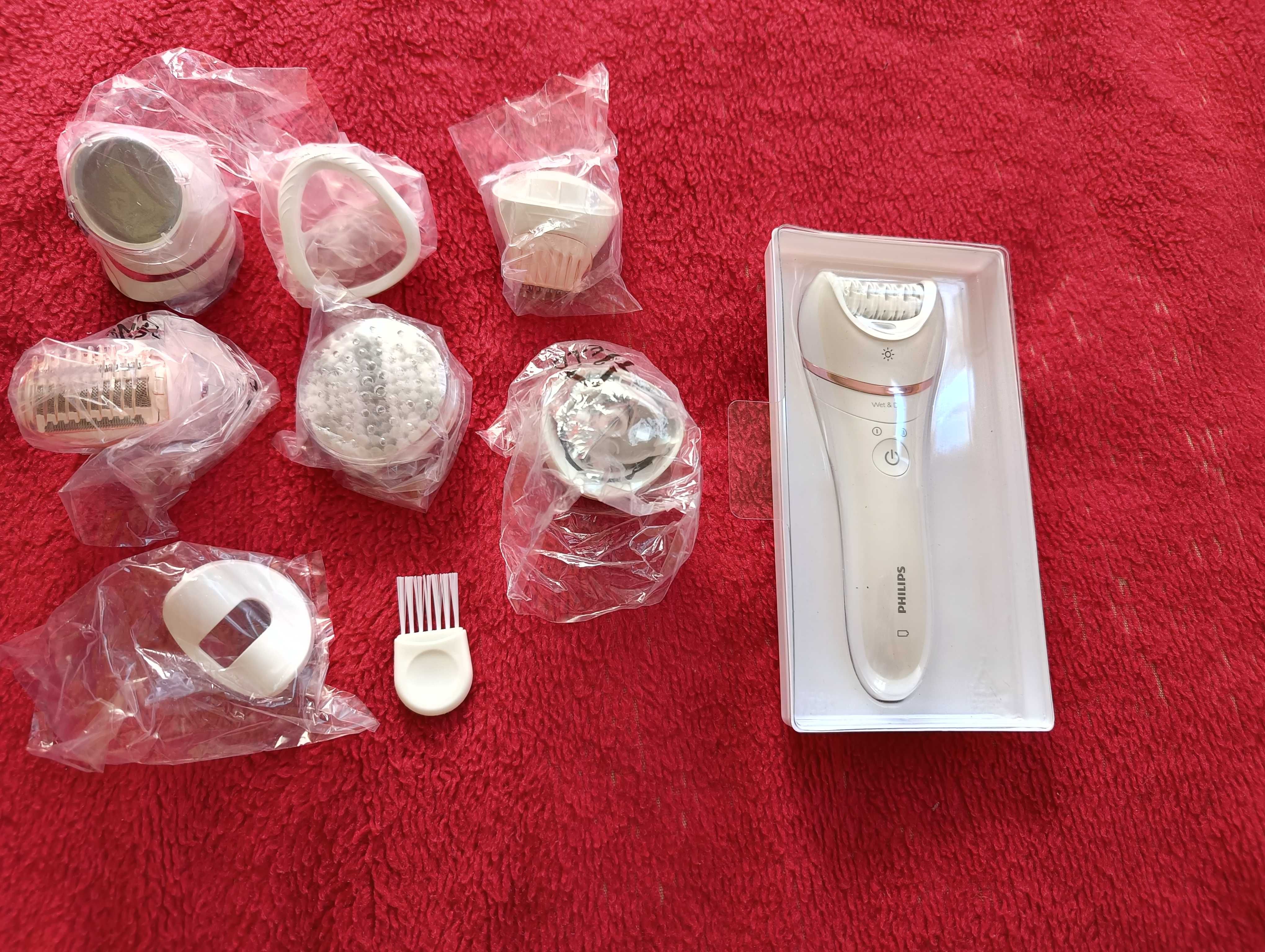 Philips Epilator Series 8000 BRE740/10 – нов, с 9 приставки, Wet & Dry