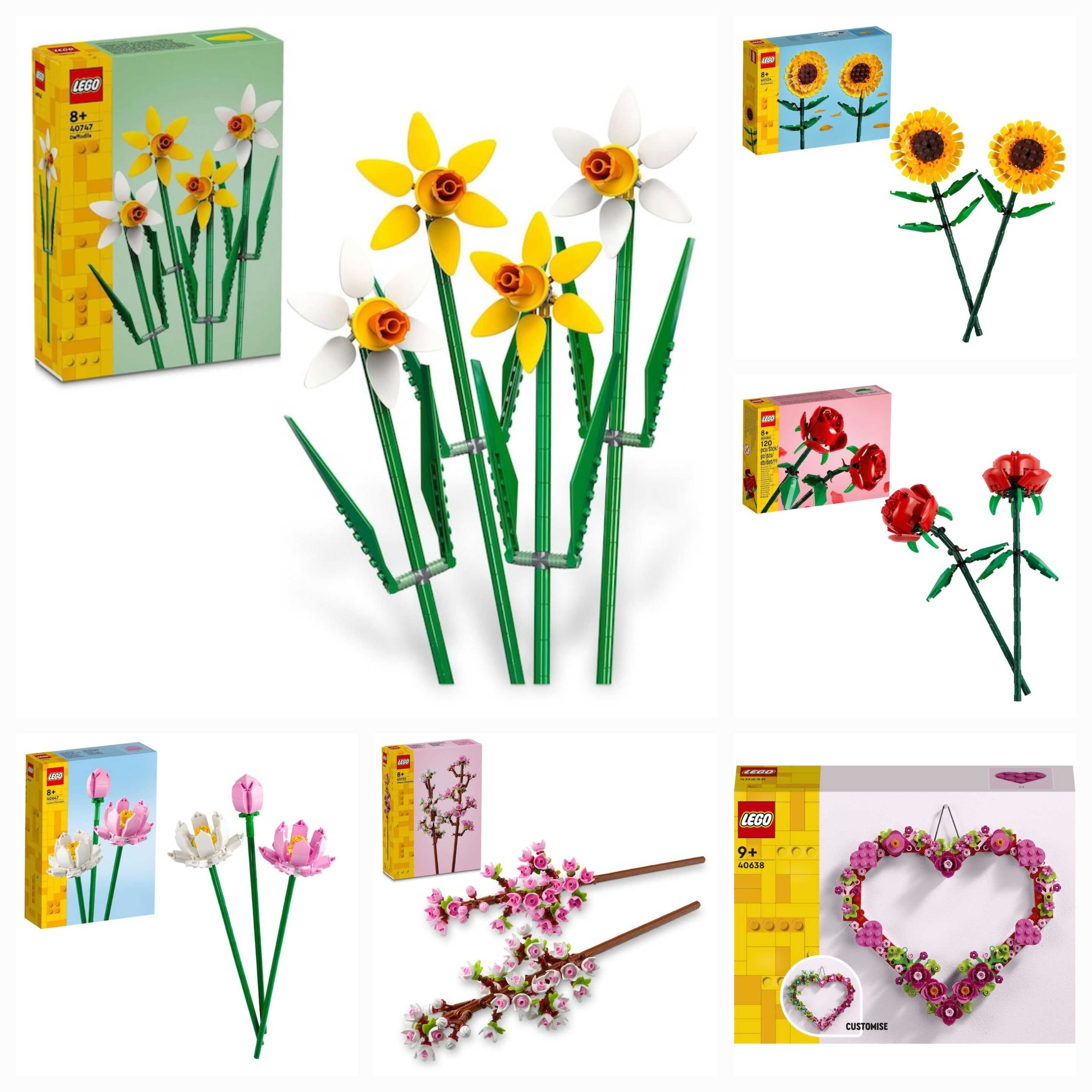 Ново Lego Icons Botanical - 40747, 40524, 40460, 40647, 40725, 40638