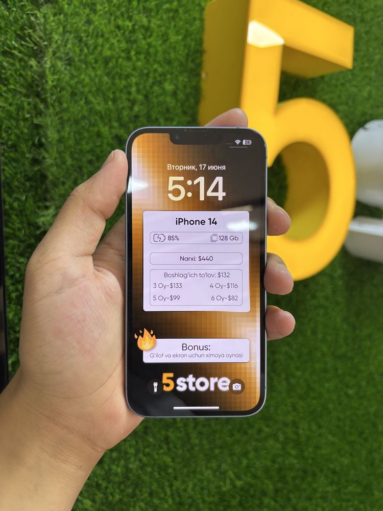 Iphone 14 2 oyga 0% bo’lib to’lash