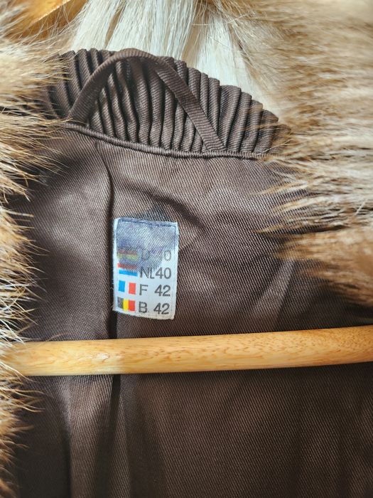 Haina vintage din blana naturala vulpe