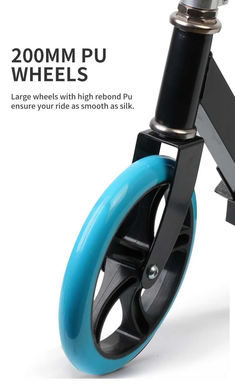 Тротинетка скутер с големи гуми 200мм за деца и възрастни колела 200mm