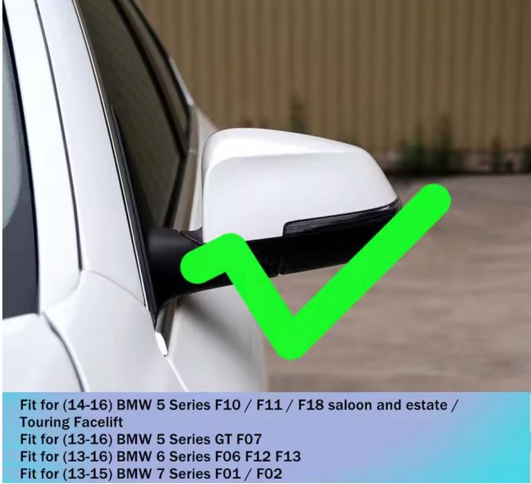 Capace oglinzi M5 BMW seria 5 F10 F11 Facelift 2014-2017 Negru lucios