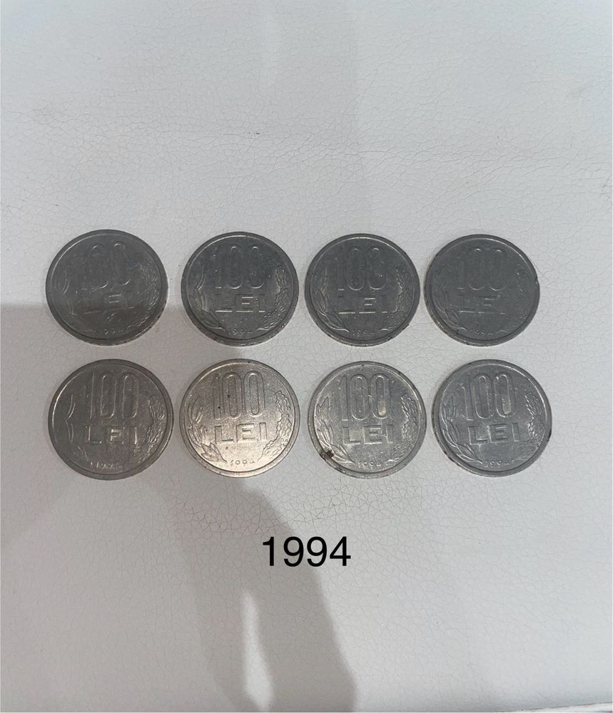 Monede 100 lei 1991 1993 1994 1995 1996