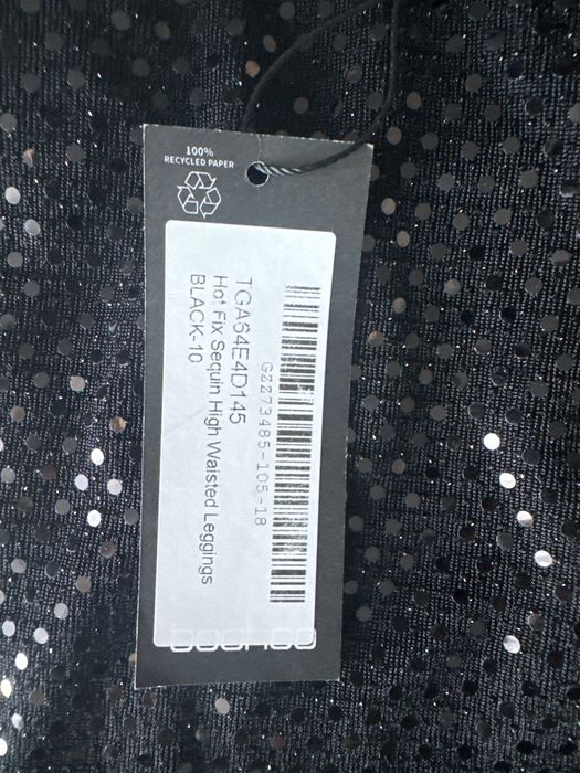 Черен еластичен Клин с пайети размер S