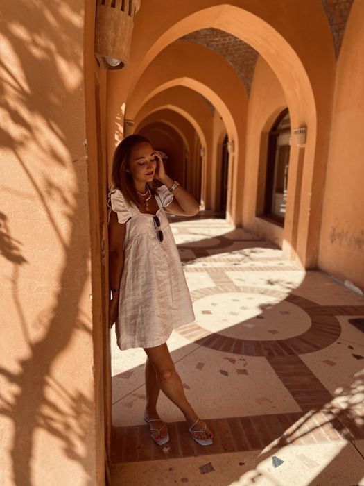 Дамска ленена рокля