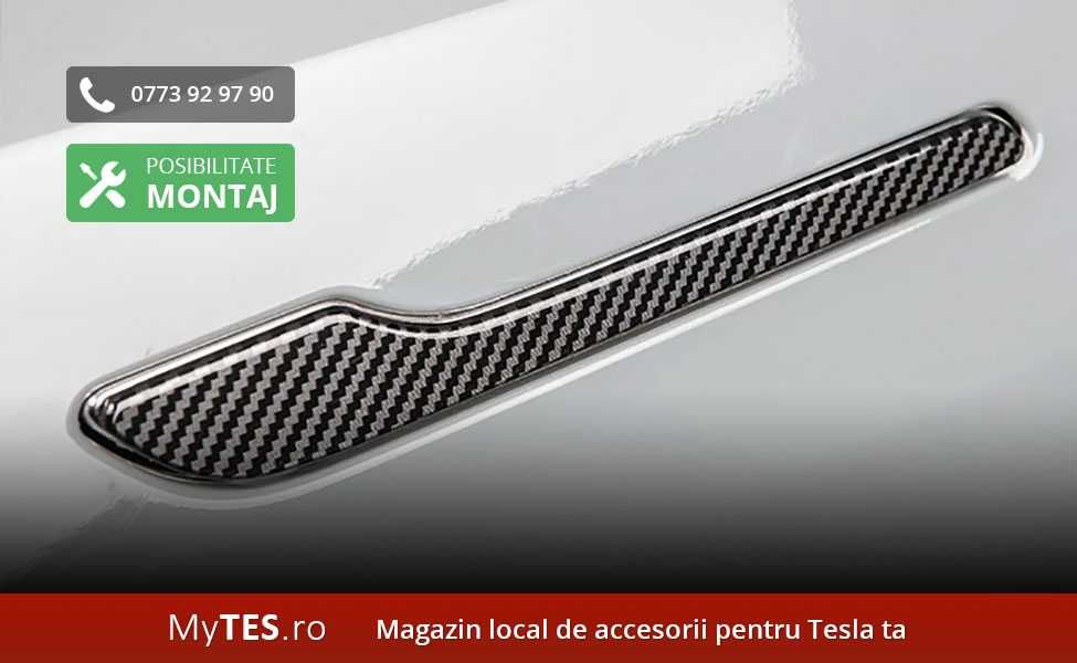 Ornamente textura fibra carbon manere usi - Tesla Model 3 / Y