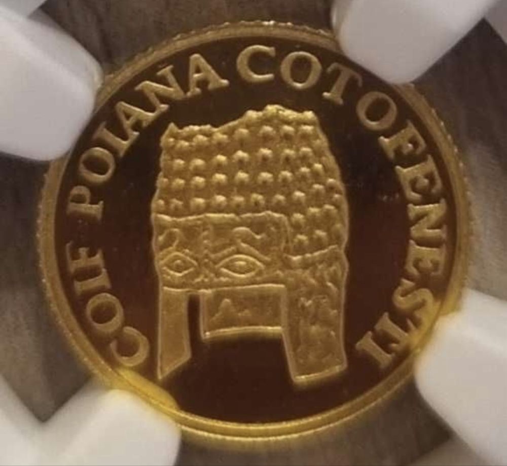 Moneda istoria aurului BNR Coif Poiana Cotofenesti 1999 gradata