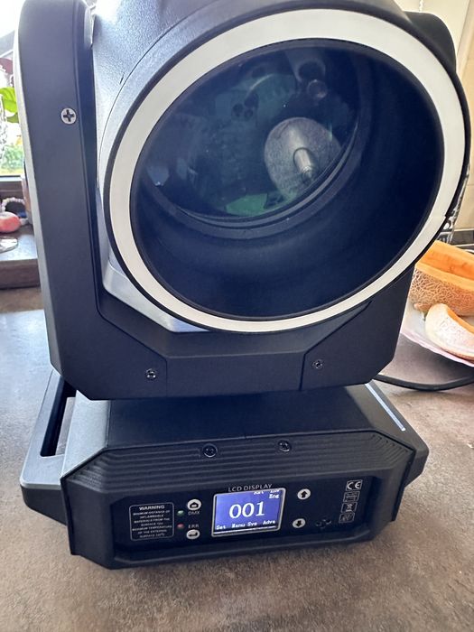 Moving head mini 7R Beam+Spot+Ring 200W LED NOU!