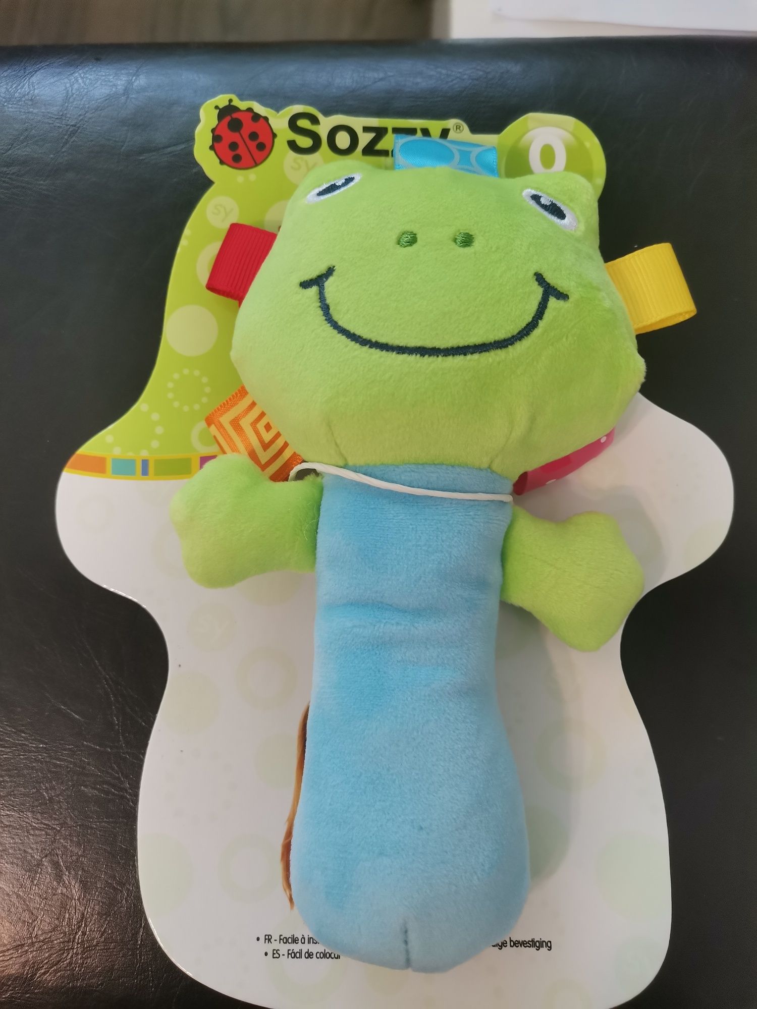 Sozzy плюшена играчка дрънкалка за бебе бебета 0-12м.