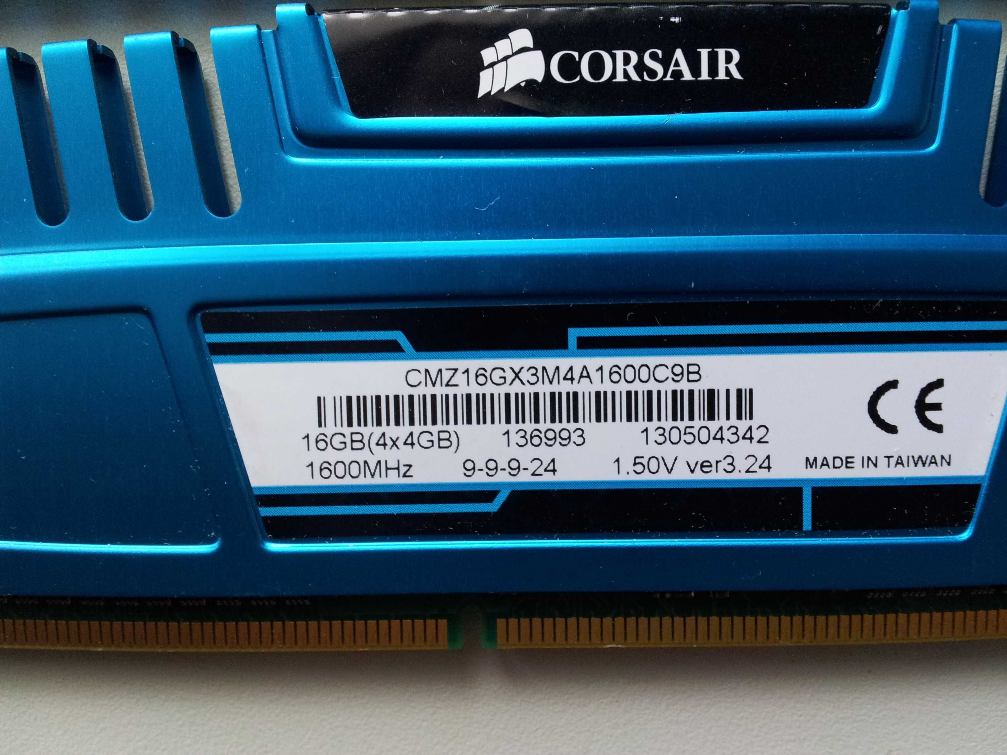 Памет рам 16GB 4х4GB DDR3 1600MHz КИТ за настолен компютър работещи!