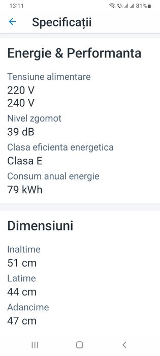 Frigider mini bar Heiner HMB-HM41SE++ ,41L,argintiu