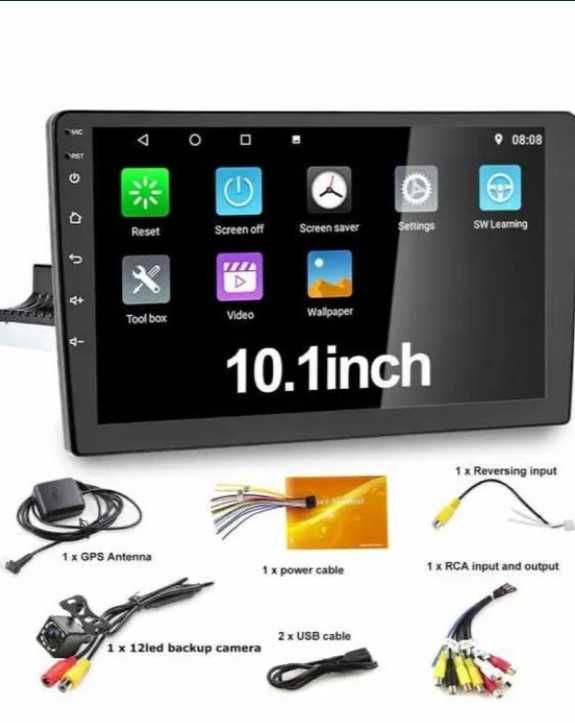 Мултимедия GPS 10,1 Инча Android 12 Apple carplay 1 Din 32GB