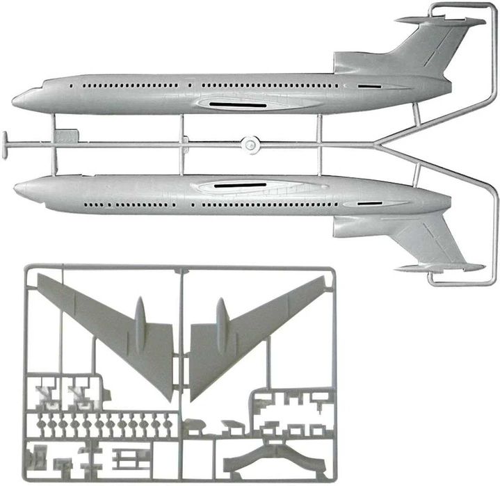 Сборная модель пассажирского самолета-Ту-154М масштаб 1:144 "ЗВЕЗДА"