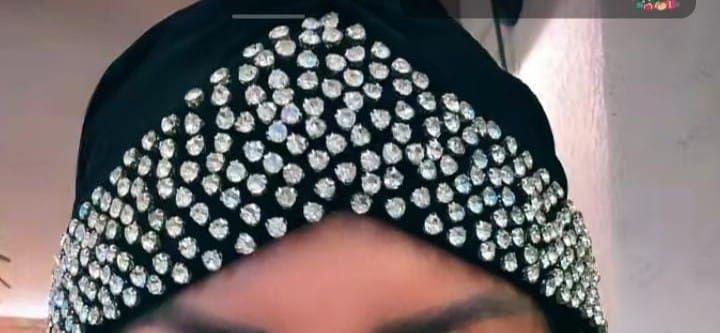 Turban  inserții strass,super model, Italia