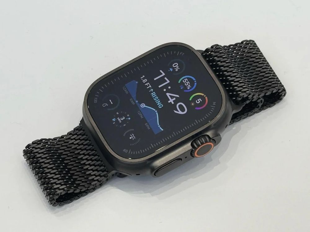Apple watch ultra 2 Black Milanese Titanium Strap Size M