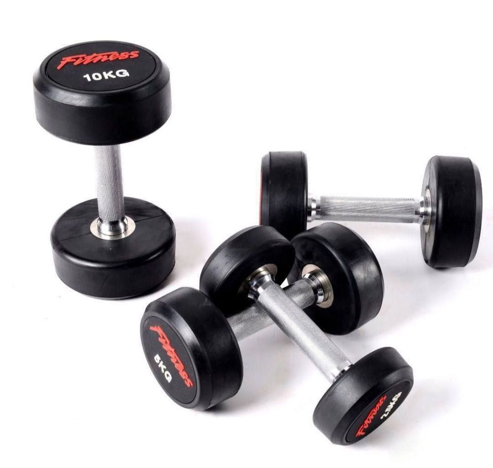 Гантел резиновый 2.5кг до 35кг Fitness