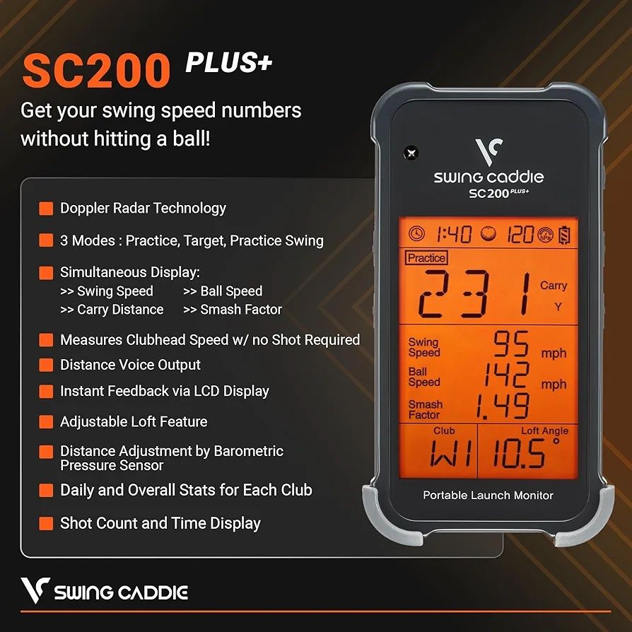 Monitor de lansare Swing Caddy SC200+  pentru golf. (NOU)