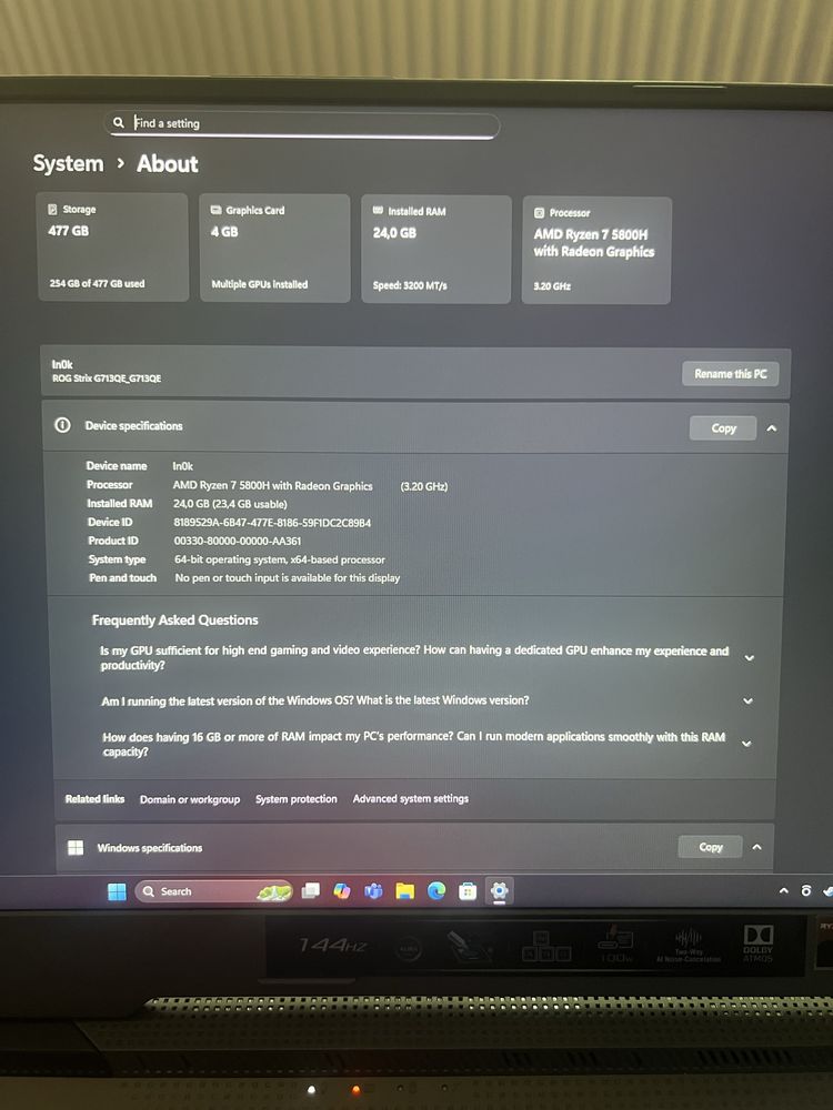 Gaming Asus Rog Strix G17