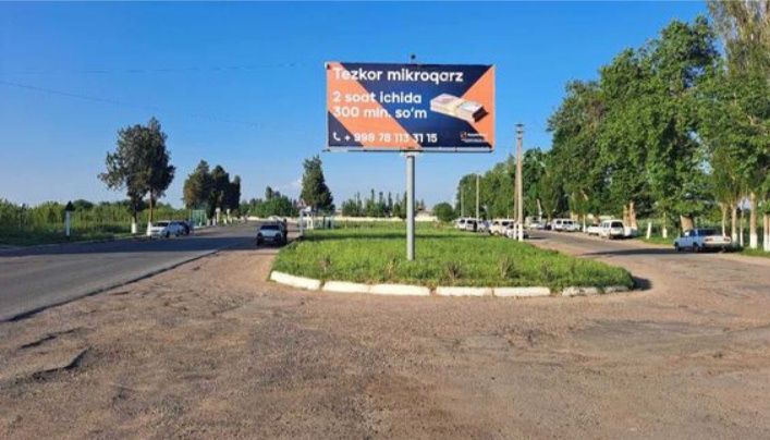 Qarshida bilbordlarda reklama/ Реклама на билбордах Карши