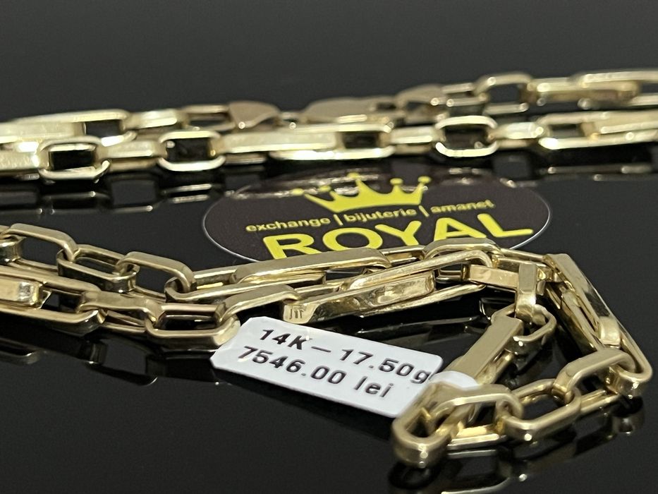 Bijuteria Royal CB : Lant barbatesc aur 14k 17,50 grame