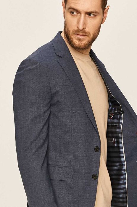 Sacou blazer slim 50 L premium S'Oliver lana usoara respirabila navy